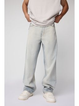 FREAKINS - Washed Out Blue Straight Fit Jeans