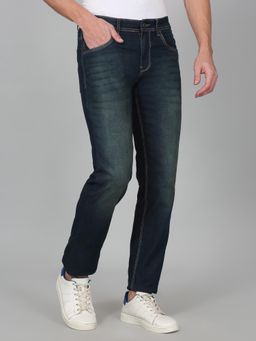 Cantabil - Men Solid Green Regular Fit Casual Jeans