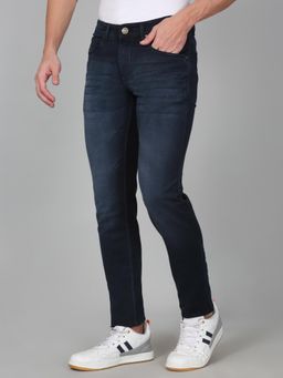 Cantabil - Men Solid Blue Regular Fit Casual Jeans