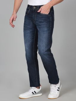 Cantabil - Men Solid Blue Regular Fit Casual Jeans
