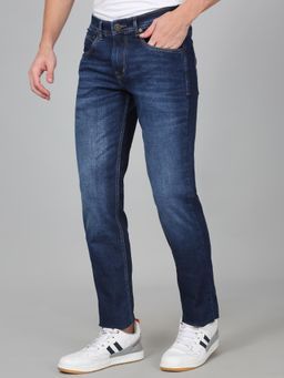 Cantabil - Men Solid Blue Regular Fit Casual Jeans