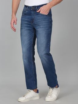 Cantabil - Men Solid Blue Regular Fit Casual Jeans