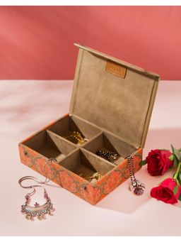 Fabindia - Multi Fabric Gulmohar Printed Jewellery Case - Small