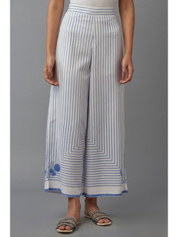 W - Geometric Parallel Pant White