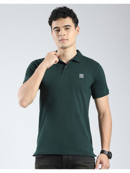 Rock.it - Mens Green Solid Polo T-Shirt
