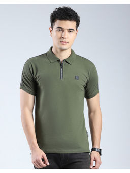 Rock.it - Mens Olive Solid Polo T-Shirt