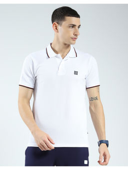 Rock.it - Mens White Solid Polo T-Shirt
