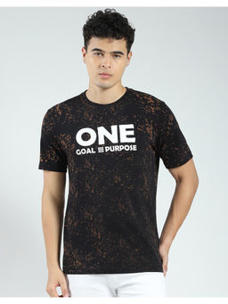 Rock.it - Mens Black Printed Round Neck T-Shirt