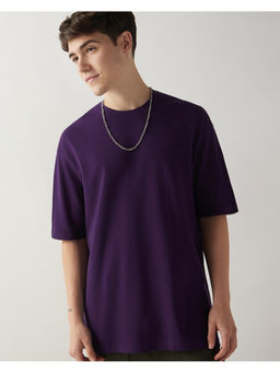 Bewakoof - Men's Parachute Purple Oversized T-shirt