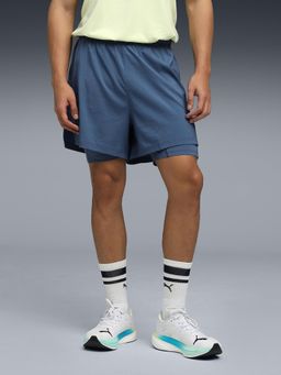 Puma - Blue Solid/Plain Shorts