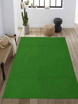 Saral Home - Green Polypropylene Anti Skid Carpet - 120X180 cm