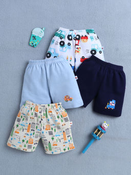 Bumzee - Navy & Sky Blue Boys Shorts (Pack of 4)