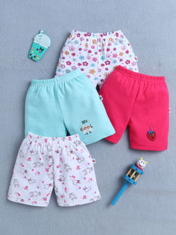 Bumzee - Pink & Mint Green Girls Shorts (Pack of 4)