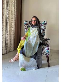 Thee Modern Roots - Black Chandrama Silk Dupatta