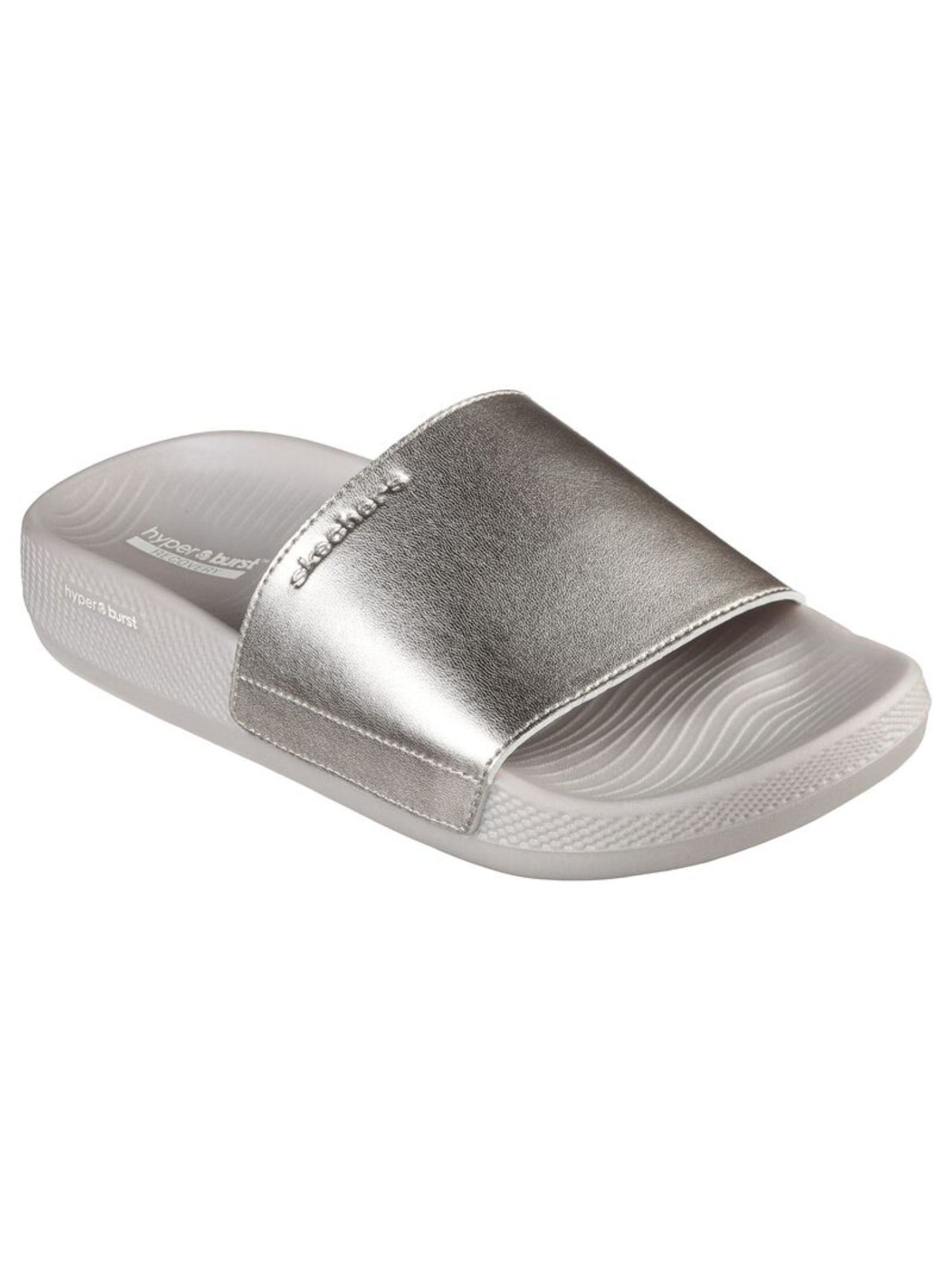 Buy SKECHERS HYPER SLIDE - SHINE ON Gold GoWalk Flip Flops Online