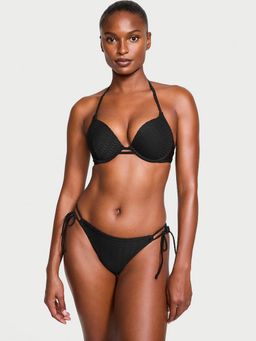 Victoria's Secret - Women Black Side-Tie Bikini Bottom (XL)