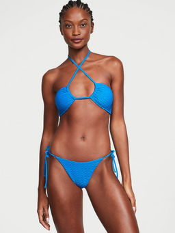 Victoria's Secret - Women Blue Side-Tie Cheeky Bikini Bottom