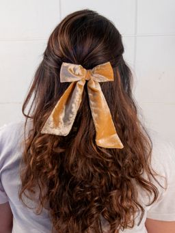 Arendelle - Velvet Beige Small Bow