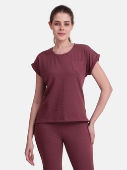 Wear Jukebox - Maroon Whisper Tee Women