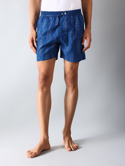 Fabindia - Blue Cotton Ikat Boxer Shorts