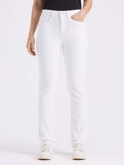 Pepe Jeans - Women White Straight Fit High Rise Jeans