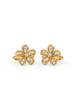 Candere by Kalyan Jewellers - 18K BIS Hallmark Yellow Gold and I2GH Diamond Earrings