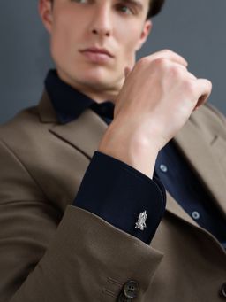 Shaze - Lunar lander Silver Cufflinks
