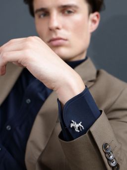 Shaze - Saddle Master Silver Cufflinks