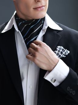 Shaze - Chrome Silver Cufflinks