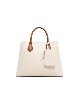 Call It Spring - Charlottee Women White Hand Bag With Detachable Straps And Charm