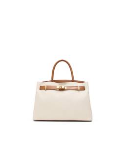 Call It Spring - Lemercier Women White Satchel with Detachable Straps and Charm
