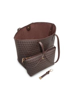 Call It Spring - Lookout Women Brown Tote Bag with Pouch and Charm