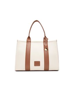 Call It Spring - Qoaa Women White Tote Bag with Detachable Straps and Charm