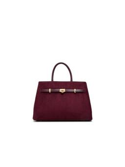 Call It Spring - Romyyy Women Maroon Satchel With Detachable Straps