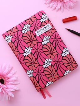 Doodle Collection - A5 Undated Hard Bound Foam Padded Notebook: 160 Pages - Retro Bloom
