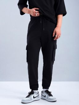 Bewakoof - Air 1.0 Men's Black Oversized Plus Size Cargo Joggers