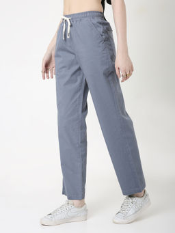 BLNK - Grey Womens Classic 4 Pocket Utility Straight Pants
