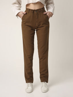 BLNK - Brown High Waist Straight Pants