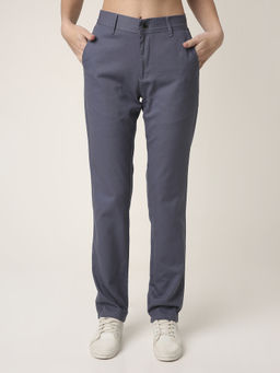 BLNK - Grey Womens Classic Fit Straight Pants