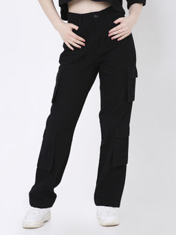BLNK - Black High Waist Cargo
