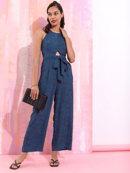 TOKYO TALKIES - Blue Women Jumpsuit with Belt