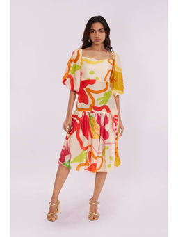 Poppi - Petal Printed Midi Dress