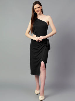 KOTTY - Women Solid One Solder Neck Dress