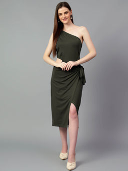 KOTTY - Women Solid One Solder Neck Dress