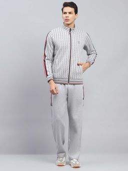 Monte Carlo - Men Grey Printed Tracksuit