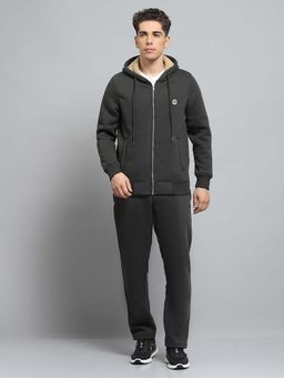 Monte Carlo - Men Olive Solid Tracksuit