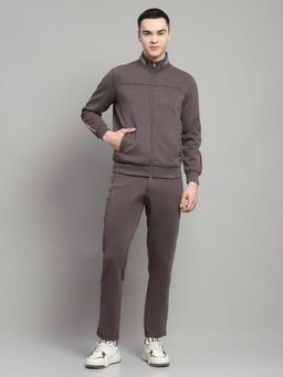 Monte Carlo - Men Charcoal Solid Tracksuit