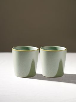 Pure Home + Living - Green Ceramic Pots Small Set of 2