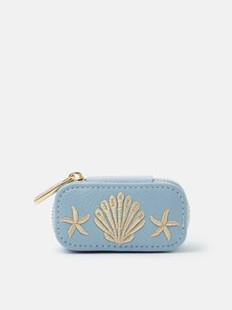 Accessorize London - Women's Blue Mini Seashell Jewellery Box