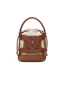 Aldo - Annabririel Brown Womens Bucket Bag with Detachable Strap